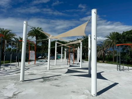 Sail Shade of Adult Fitness Zone in Hualien Pacific Park